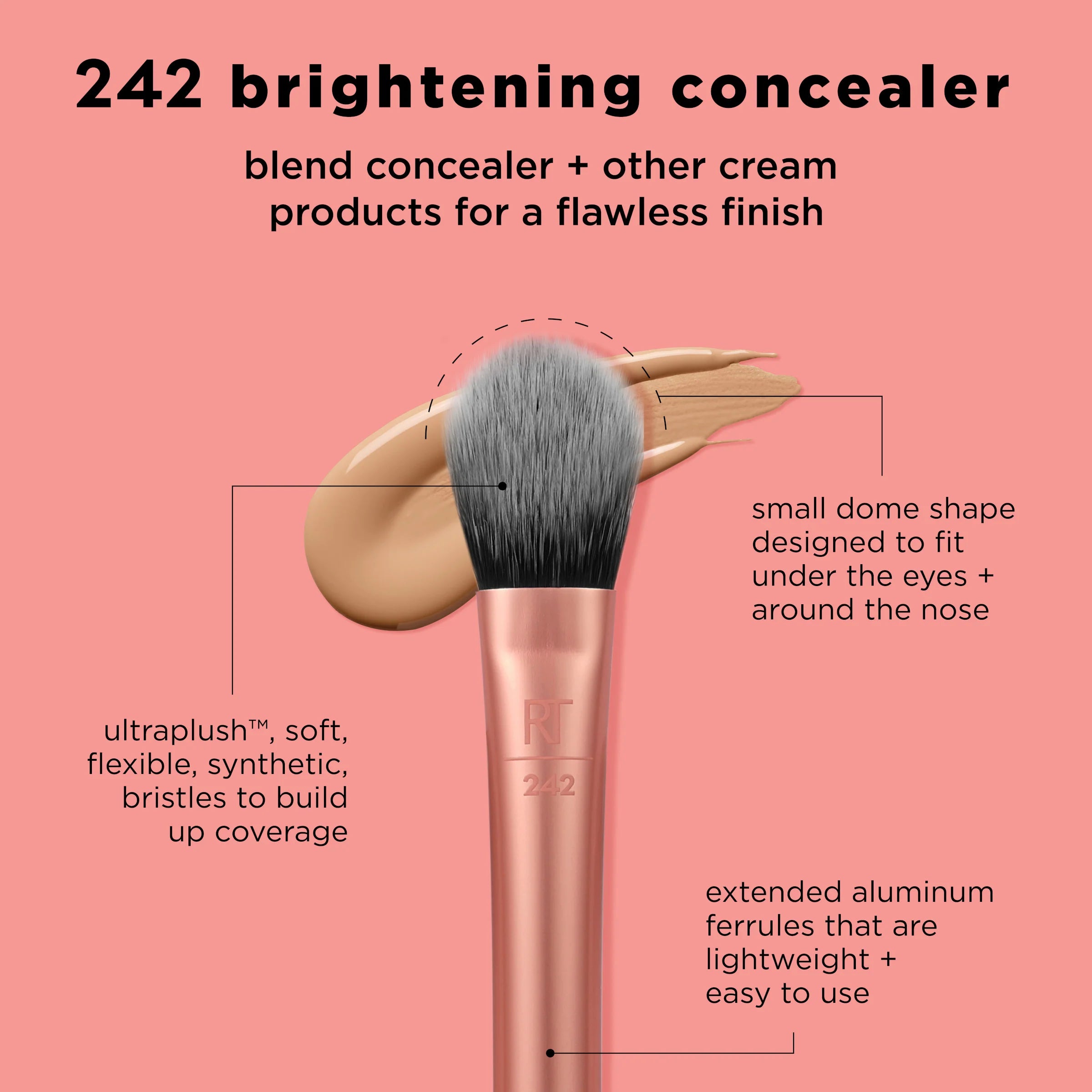 Brightening Concealer Makeup Brush Kriz Reales Studio