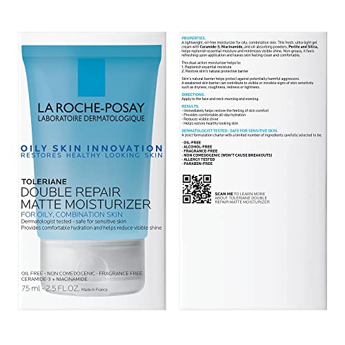 Toleriane Double Repair Matte Face Moisturizer for Oily Skin - La Roche-Posay